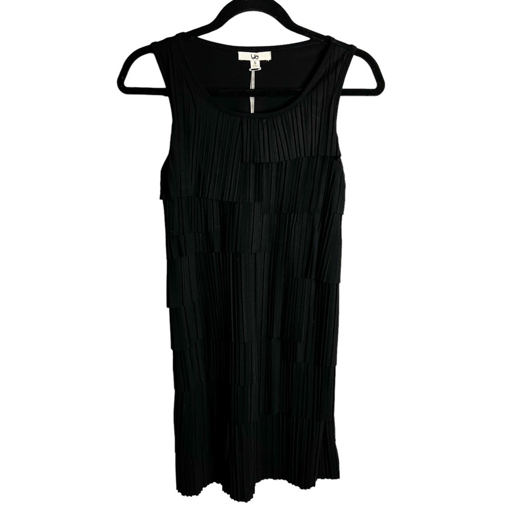 Ya Los Angeles - Ya Black Layeredβ Pleated Mini Dress - Sz. S